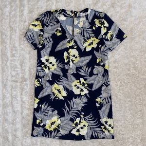 Blue and Yellow Floral Dress